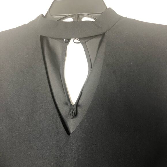 Urban Outfitters Black Blouse Long Sleeve S/P Peekaboo & Keyhole Whimsy Goth - Picture 2 of 10